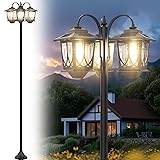 73 Inch Aluminum Solar Lamp Post Light, Outdoor