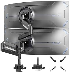 17-57 inch Dual Vertical Monitor Mount, Heavy Duty