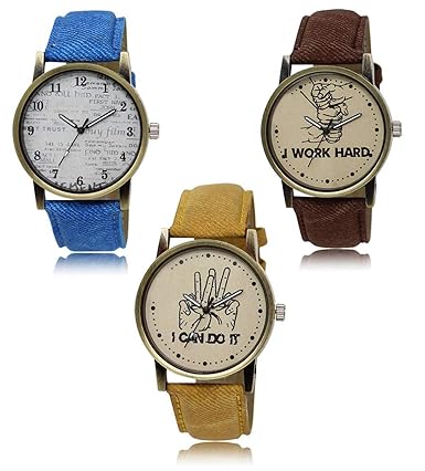 Mens Analogue 3 Piece Watch Combo Set(VW-LR-28-29-30)
