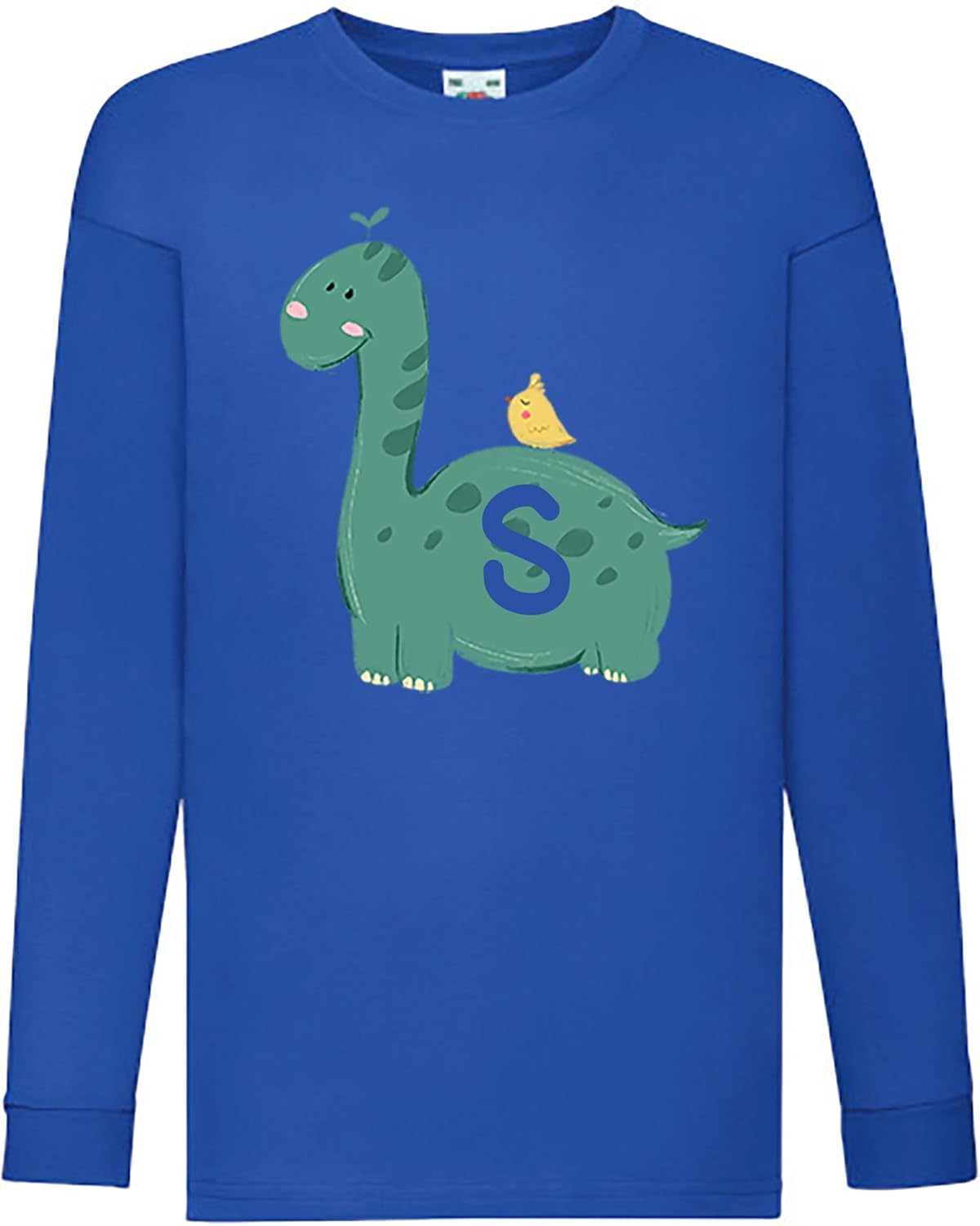 Personalised Initial Children's Dinosaur Long Sleeve TShirt Amazon.co