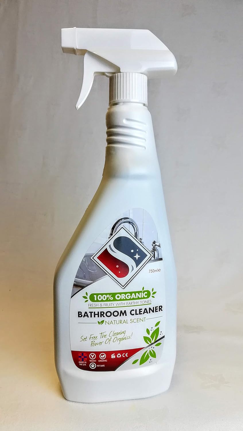 Organic Bathroom Cleaner Natural, Made from Plant Based Organic Ingredients Pet Safe Vegan