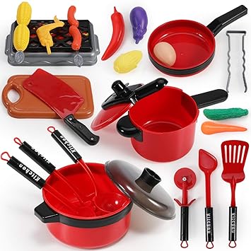 Geyiietoys Kinderkuche Zubehor Topfset Kochtopf Kochgeschirr Set Spielkuche Aus Pfanne Und Lebensmittel Kuchenspielzeug Fur Madchen Jungen Amazon De Spielzeug Kochgeschirr Für Kinderküche