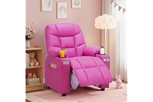 SNUGWAY Donut Larger Kids Reclining Chair Leather Recliner Sofa Push Back Children Ages 3-12