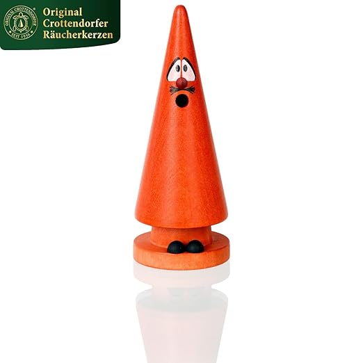 Crottendorfer Original Räuchermännchen Ziegenbein - Susi Tina Willy Otto Heidi, Räucherfigur:Otto Orange