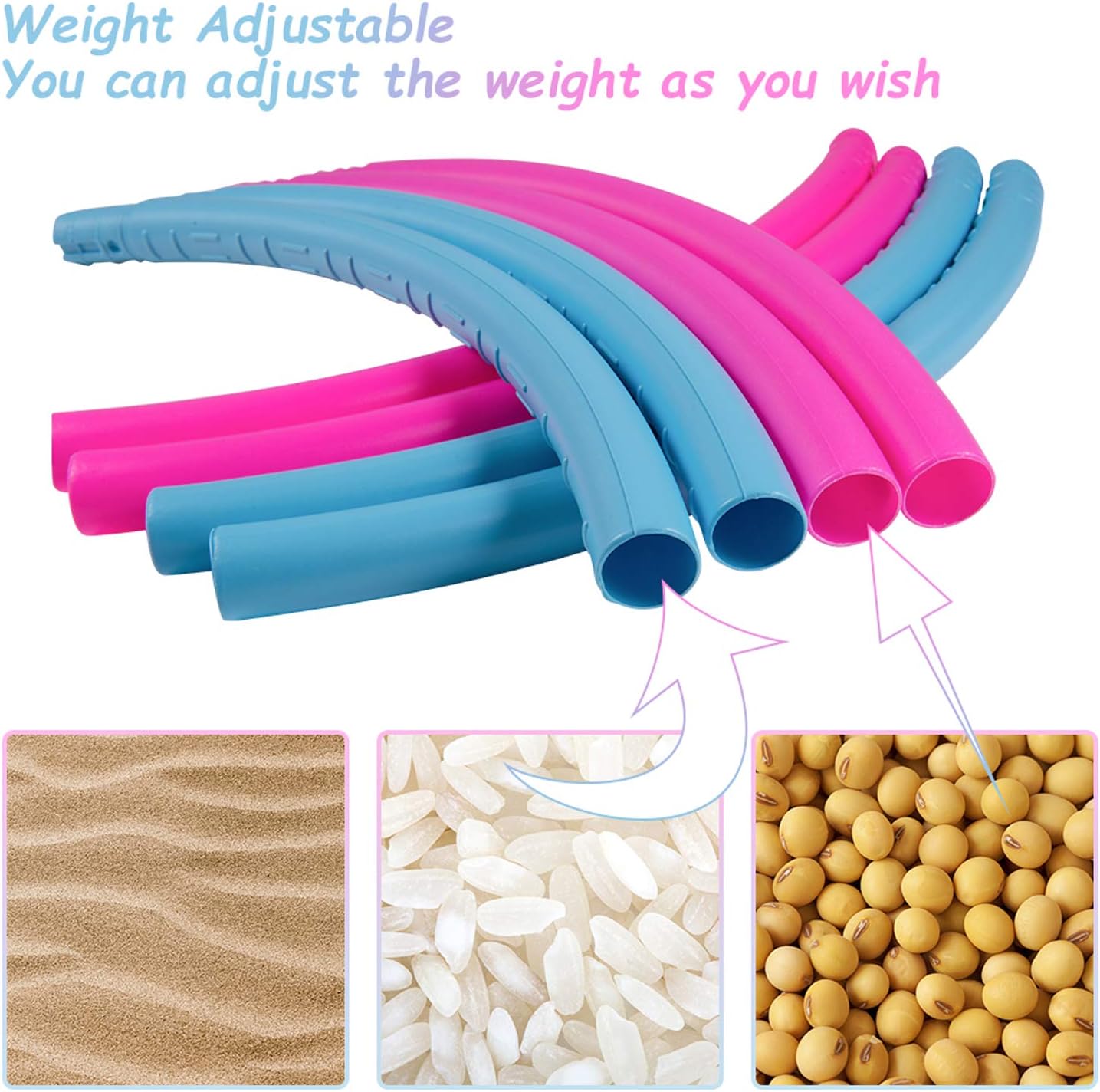 Kids Hoola Hoop Detachable & Size Adjustable, Professional Weighted Colorful Hoola Hoop,Premium Quality Professional Hula Rings for Kids,Toy Gifts,Gymnastics,Lose Weight,Adults Fitness,Girls,Boys: Toys & Games