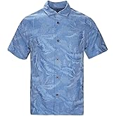 Havana Breeze Mens Hawaiian Shirts Silk Botton Down Short Sleeve Shirts Tropical Casual Beach Shirt Camp Shirts