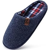 COFACE Unisex Mens Womens Cozy Memory Foam Scuff Slippers Casual Slip On Warm House Shoes Indoor/Outdoor Felt Sandal Slippers