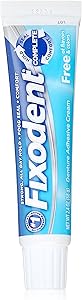Fixodent Complete Free Denture Adhesive Cream 2.4 Oz (Pack of 6)