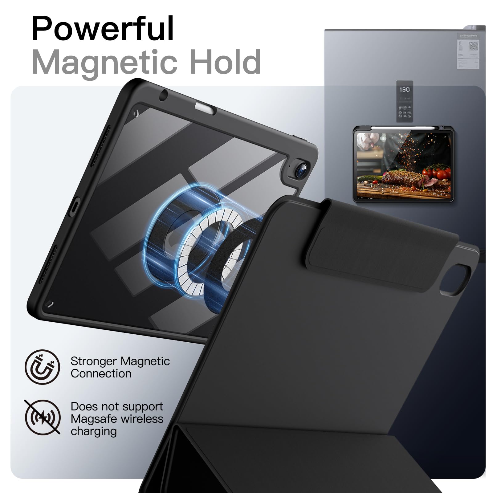 JETech Magnetic Detachable Case for iPad Air 11-Inch M3/M2 (2025/2024)