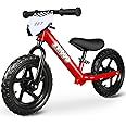 KRIDDO Toddler Balance Bike 2 Year Old, Age 24 Months to 5 Years Old, 12 Inch Push Bicycle with Customize Plate (3 Sets of Stickers Included), Steady Balancing, Gift Bike for 2-3 Boys Girls