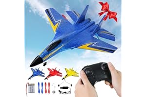 Koujut 2025 Upgraded Gravity Glider Airplane, Rc Plane Remote Control Airplane Gravity Glider, Rc Glider Aircraft Drone 2.4GHz Remote Control Airplane, RC Glider for Beginners (Blue)