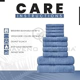 GC Gaveno Cavalia Towels Family Bale Set 10pc 100% Egyptian Cotton Blue view 5