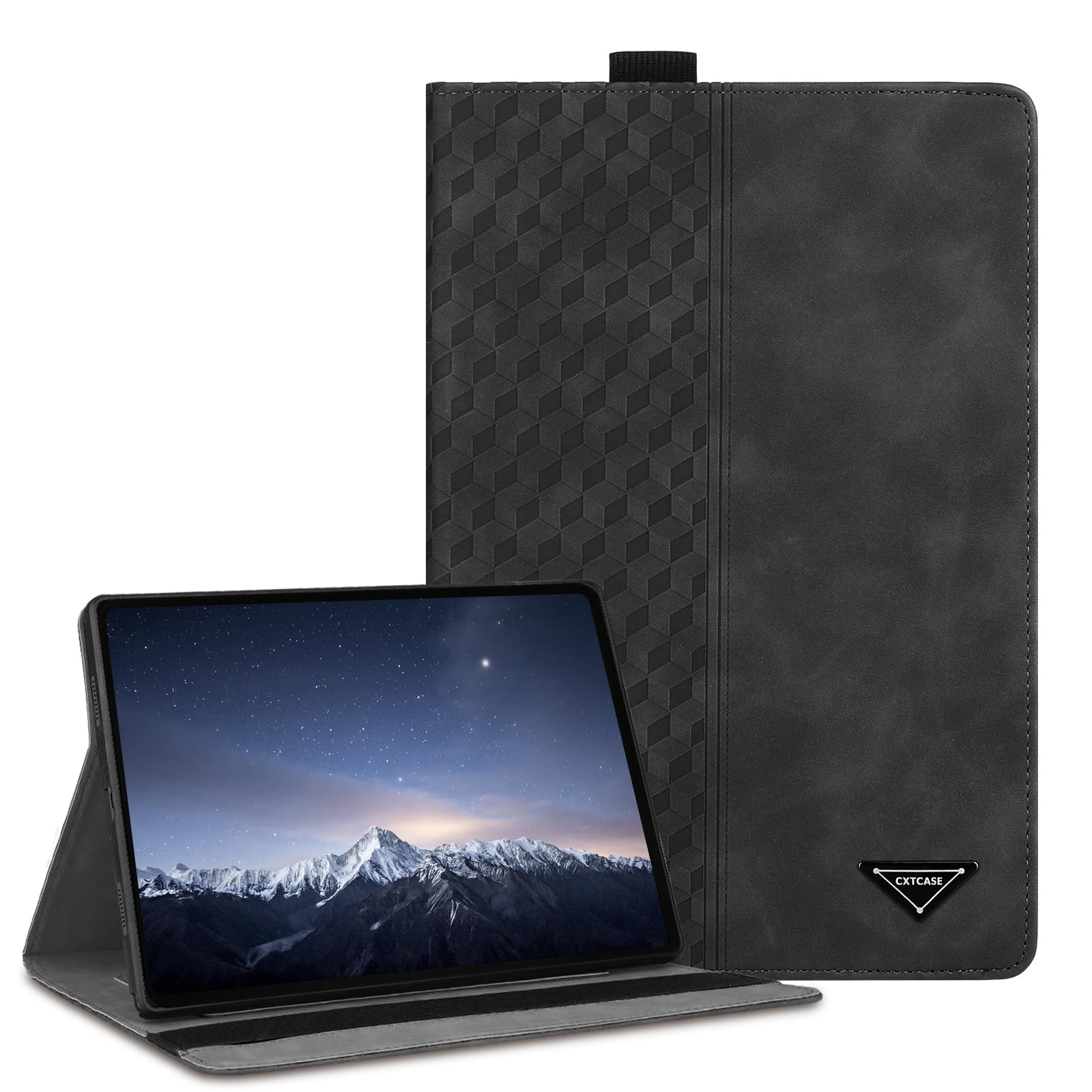CXTCASE Case for Lenovo Tab M10 Plus 3rd Gen 2022 10.6 inch,PU Leather Business Cover with Pencil Holder,Protective Case Tablet Shell for Lenovo Tab M10 Plus 3rd Gen 2022 10.6 inch,Black