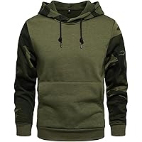 Men Hooded Pullover Hoodie Sweatshirt Jumper Casual Top Jumper Patchwork Classic