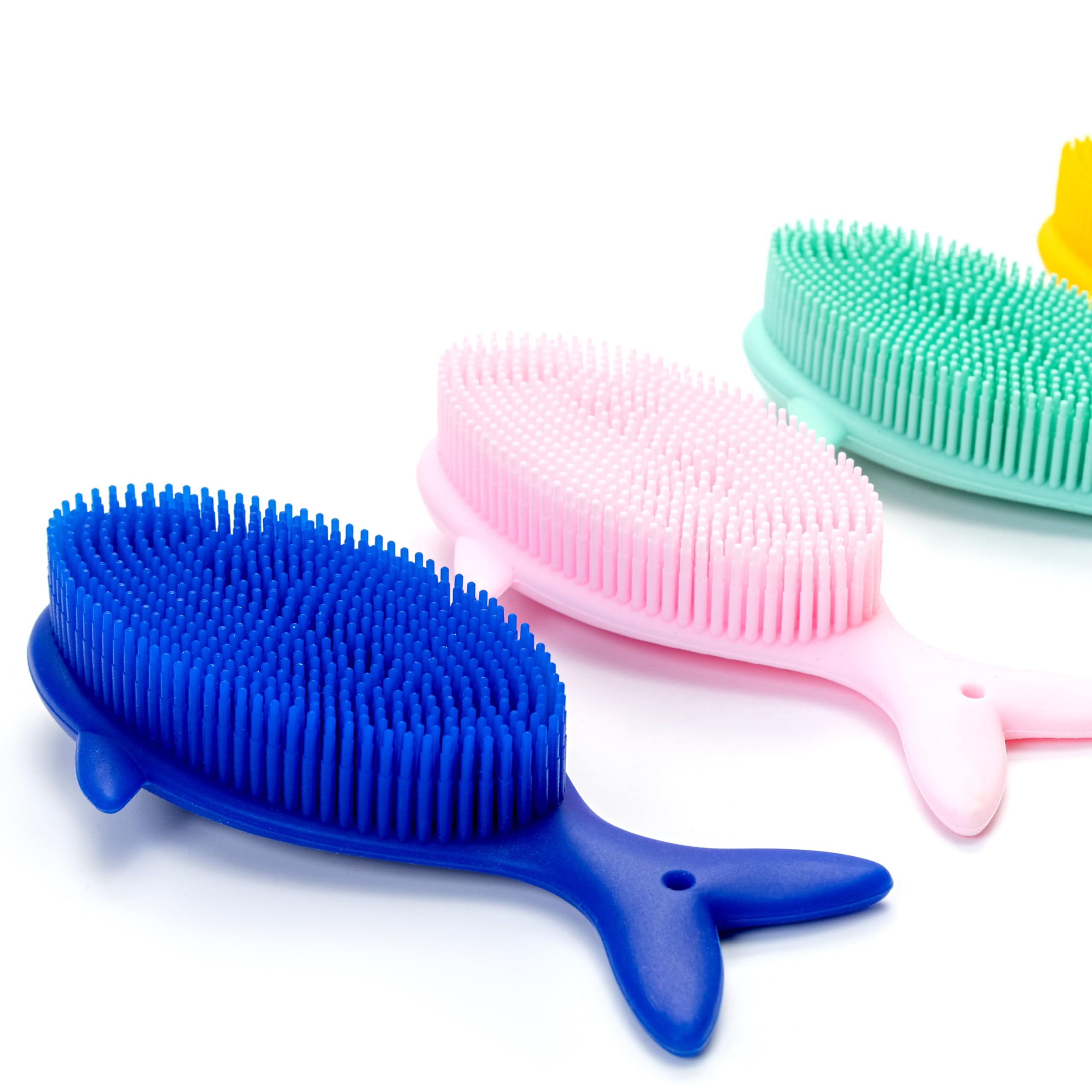 Premium Sensory Brush for Kids or Autism,Soft Silicone Body Scrubber,2 in 1 Sensory Room Occupational Therapy Brushes,Silicone Loofah,Pet Shower Brushes Bath Brush Shampoo Brush