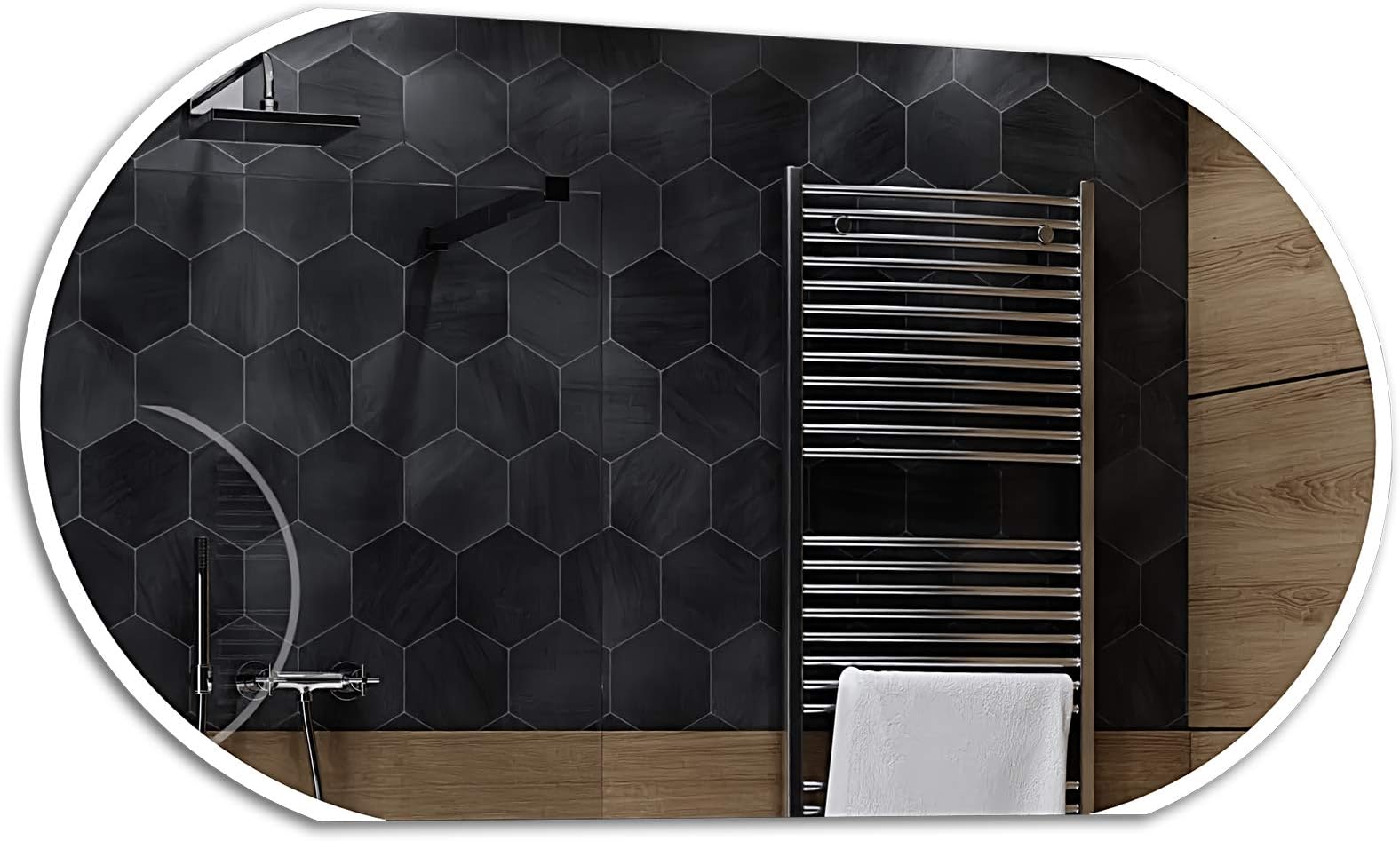 Alasta Wall Mirror with LED light | 60x80 cm | Baltimore - Custom made Mirrors | 17 Additional Accessories