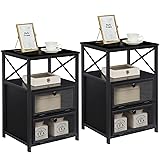 WTdianpu Set of 2 Modern Night Stands Side End