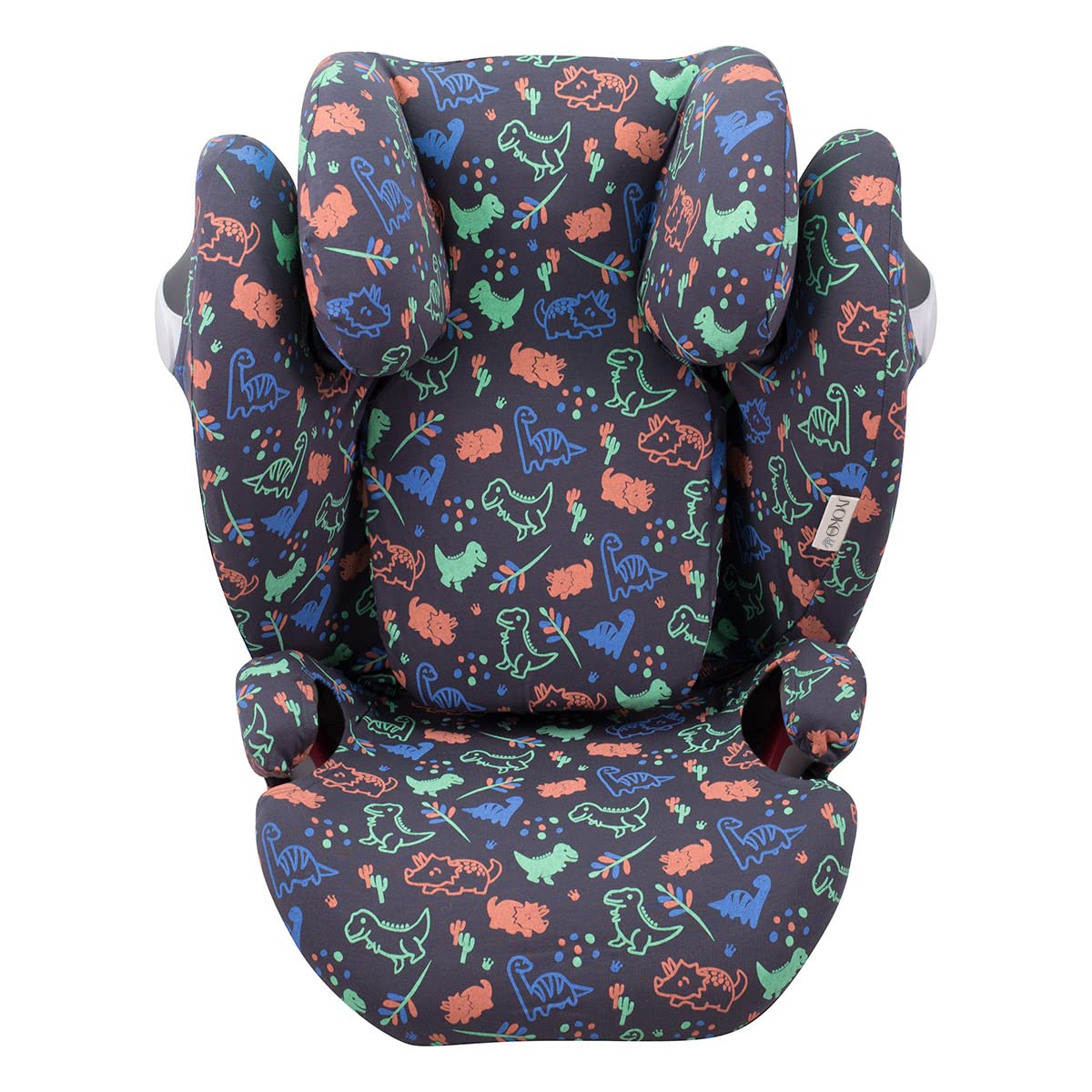 JYOKO KIDS Baby car seat cover liner made cotton compatible with Cybex Solution M and Pallas B - Fix (Happy Dino)