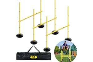 AKA SPORTS GEAR Agility Pole Accessory-Soccer Pole & Base Accessory for Soccer Agility Training (Hurdle Set)