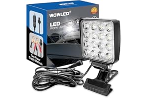 WFPOWER LED Boat Spotlight with Clip, Super Bright Headlights with Clamp, Boat Spreader Led Pod 48W 12V Marine Lights for Kay