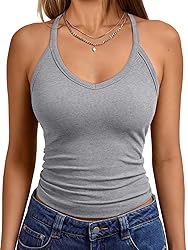 Trendy Queen Womens Workout Tank Tops Racerback