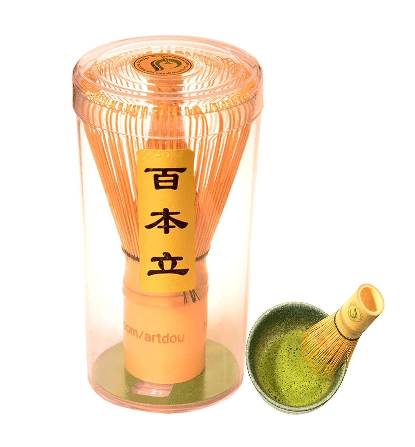 Matcha Stirrer 100 Prong ARTDOU Matcha Tea Set Golden Bamboo Matcha