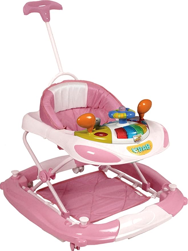 Pink activity Baby Walker, adjustable seat height, parent handle, New Amazon.co.uk Baby