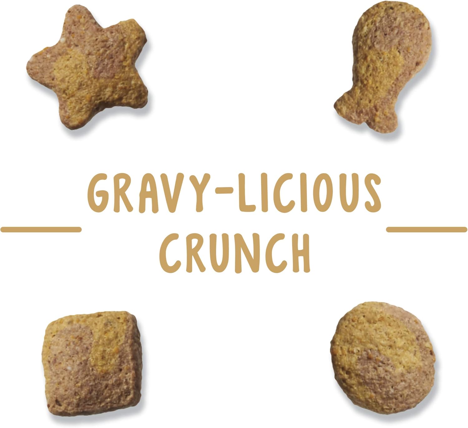 Purina Friskies Made in USA Facilities Cat Treats, Party Mix Crunch Gravylicious Chicken & Gravy Flavors - 20 oz. Canister : Pet Supplies