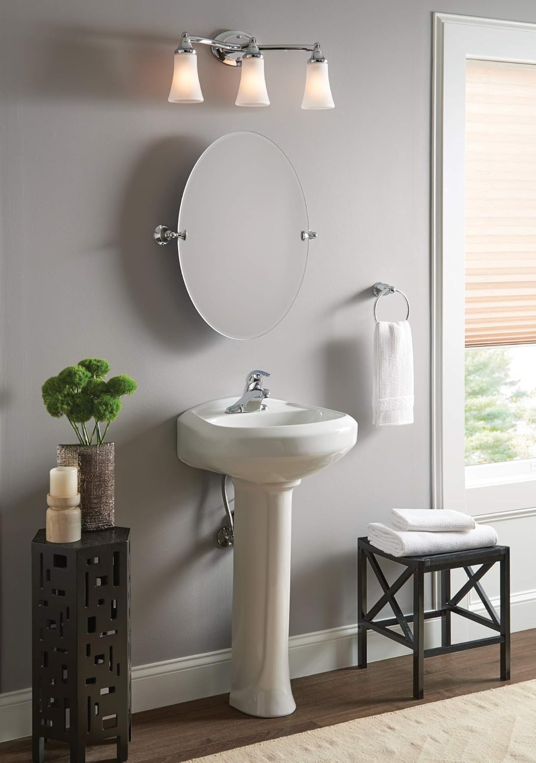 Moen YB2863CH Eva 3Light DualMount Bath Bathroom Vanity Fixture with