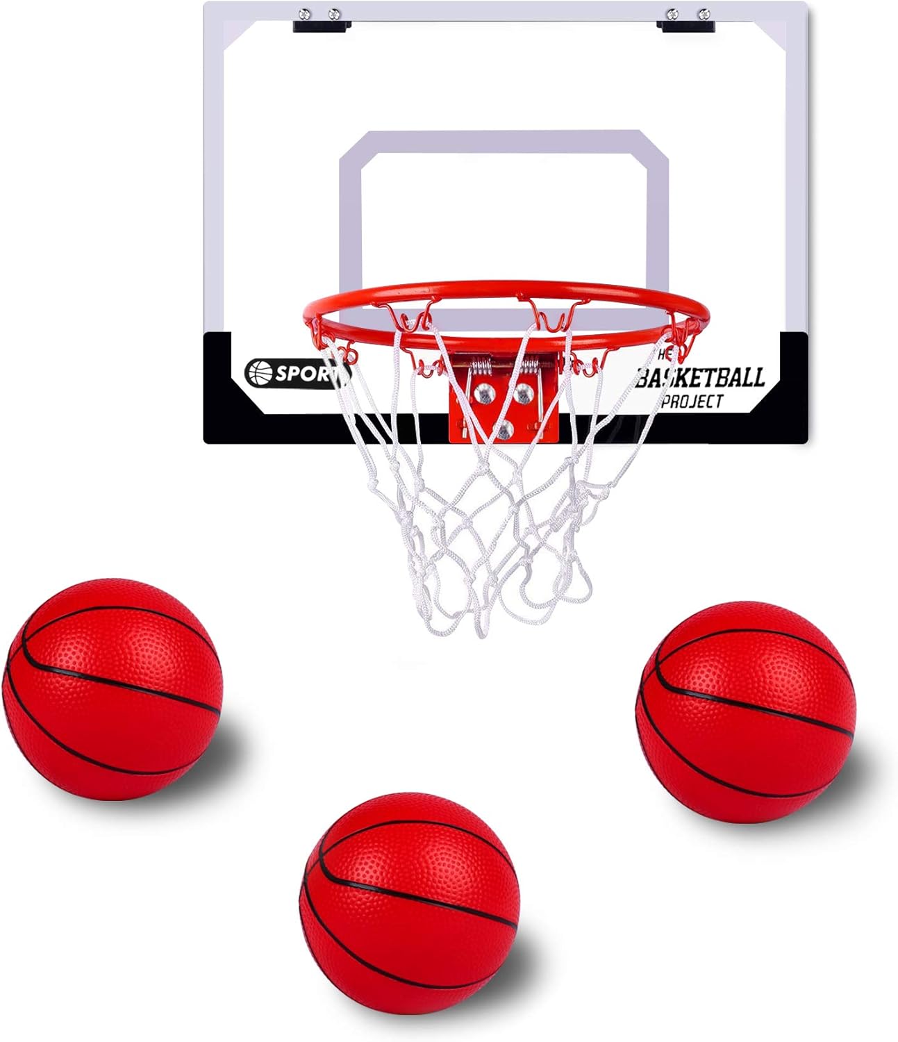 Bigzzia Indoor Basketball Hoop Includes 3 Mini Basketballs & Hand Pump with Needle for Door Wall Kids Adults Indoor Play : Sports & Outdoors