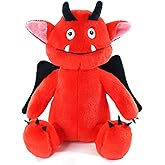 Sew Butiful Red Monster Stuffed Animal Toy, Cute Plushies, Stuffed Bat Plush Gift for Kids, Boys, Girls, Children Birthday Christmas