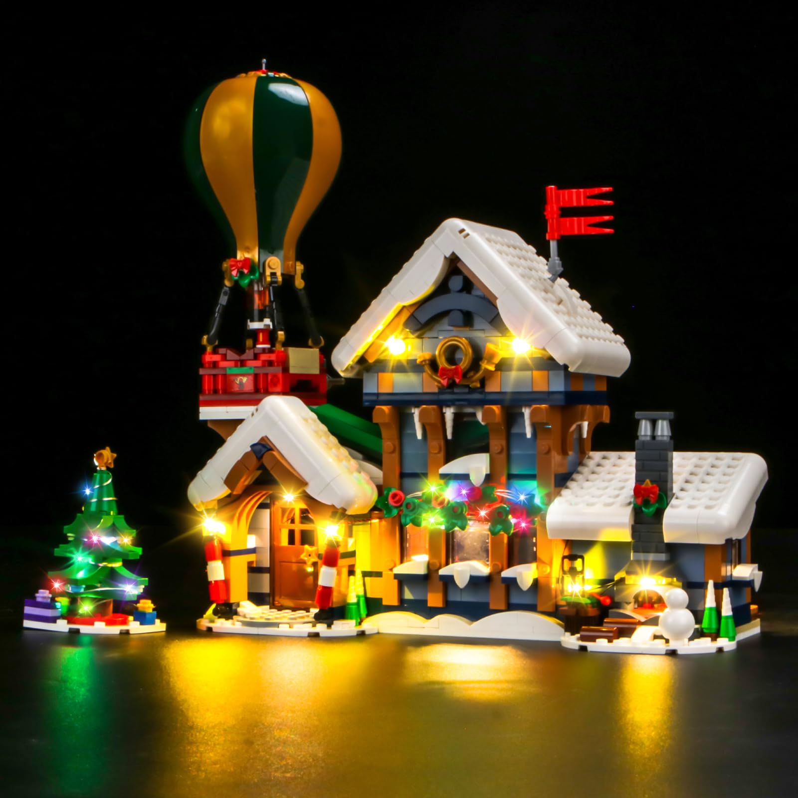 LocoLee Led Light Set Compatible with Lego Santa's Post Office Customized Version Led Decoration Lighting Kit Compatible with Lego 10339 Building Blocks Model,Only Lights Set,No Model — image 1