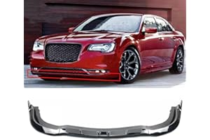 skkyoro 3Pcs Front Bumper Lip for Chrysler 300 C S Limited Touring 2015-2023 V3 Style Front Bumper Lip Splitter (Glossy Black, RT Style)