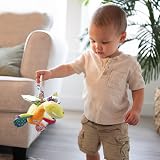 LAMAZE Flip Flap Dragon Clip On Pram Baby Toy 0-6 Months Sensory view 2