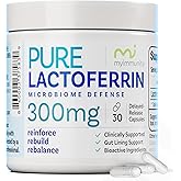 MyImmunity Pure Lactoferrin Microbiome Defense - 300mg Delayed Release Capsules, Non-GMO, Iron Absorption & Immune System Support, Lactoferrin Supplements for Adults, Gluten-Free (30 Capsules)