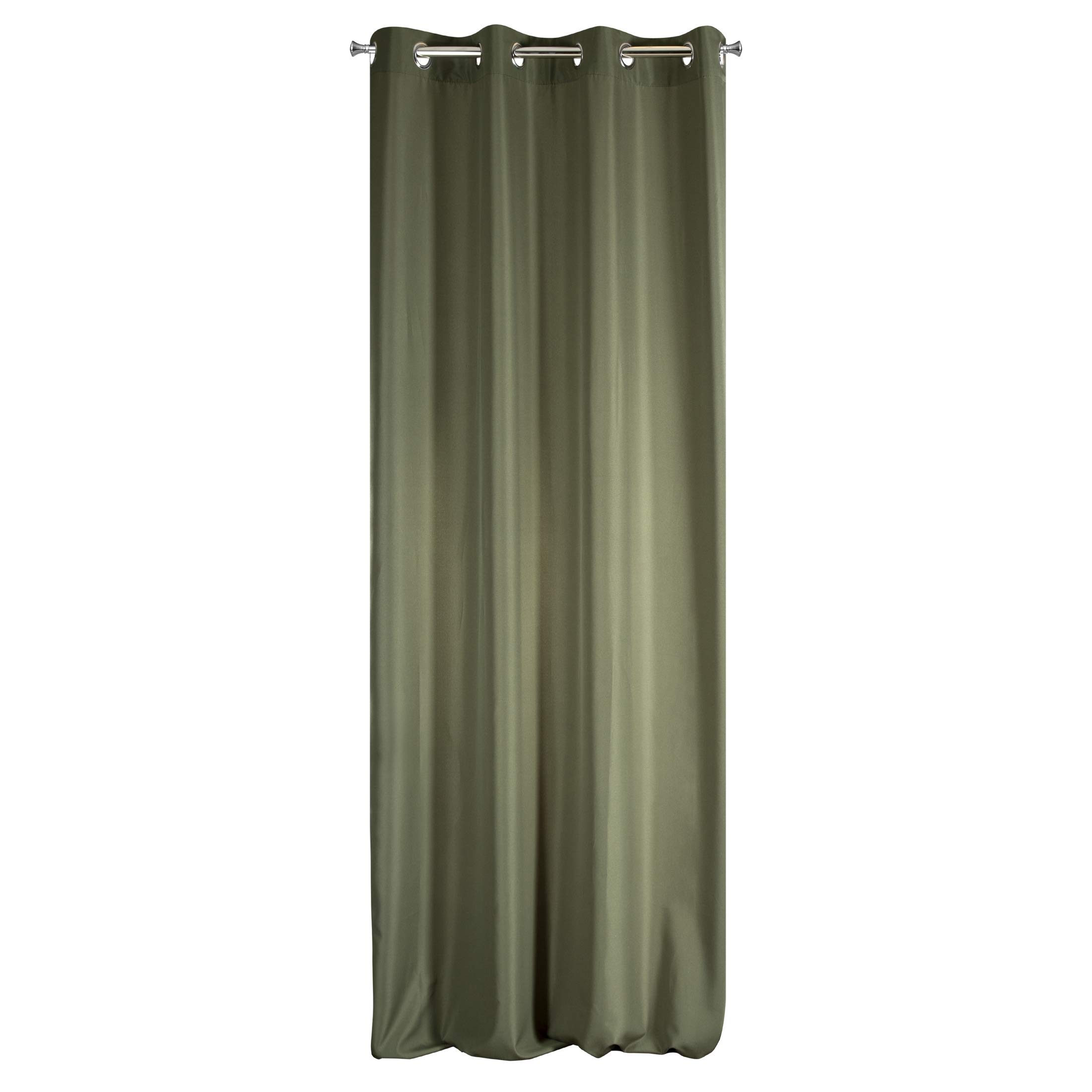 Eurofirany ADORE Semi Sheer Curtain with Eyelets - 1 Unit, Window Curtain, Semi Transparent, for Bedroom Living Room Lounge Kitchen, 140g m², W55 x L98, Dark Green