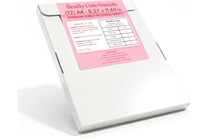 A4 Edible Frosting Sheets for Edible Printers by Really Cute Sweets - 12-Sheet Pack Premium Edible Image Paper for Edible Printer Paper - Edible Paper for Cakes, Cookies, and Photo Decoration - Edible Icing Sheets 8.3 x 11.7"