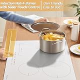 Karinero White Induction Hob 4 Zone 60cm Flex Zone 2800W Auto Switch Off view 3