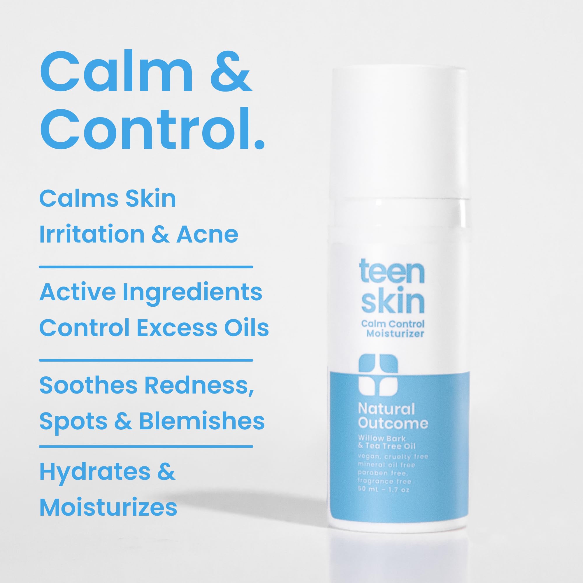 Teen Skin Moisturizer | Gentle, Non-Toxic Acne Treatment for Boys & Girls | All Skin Types | 50 ML