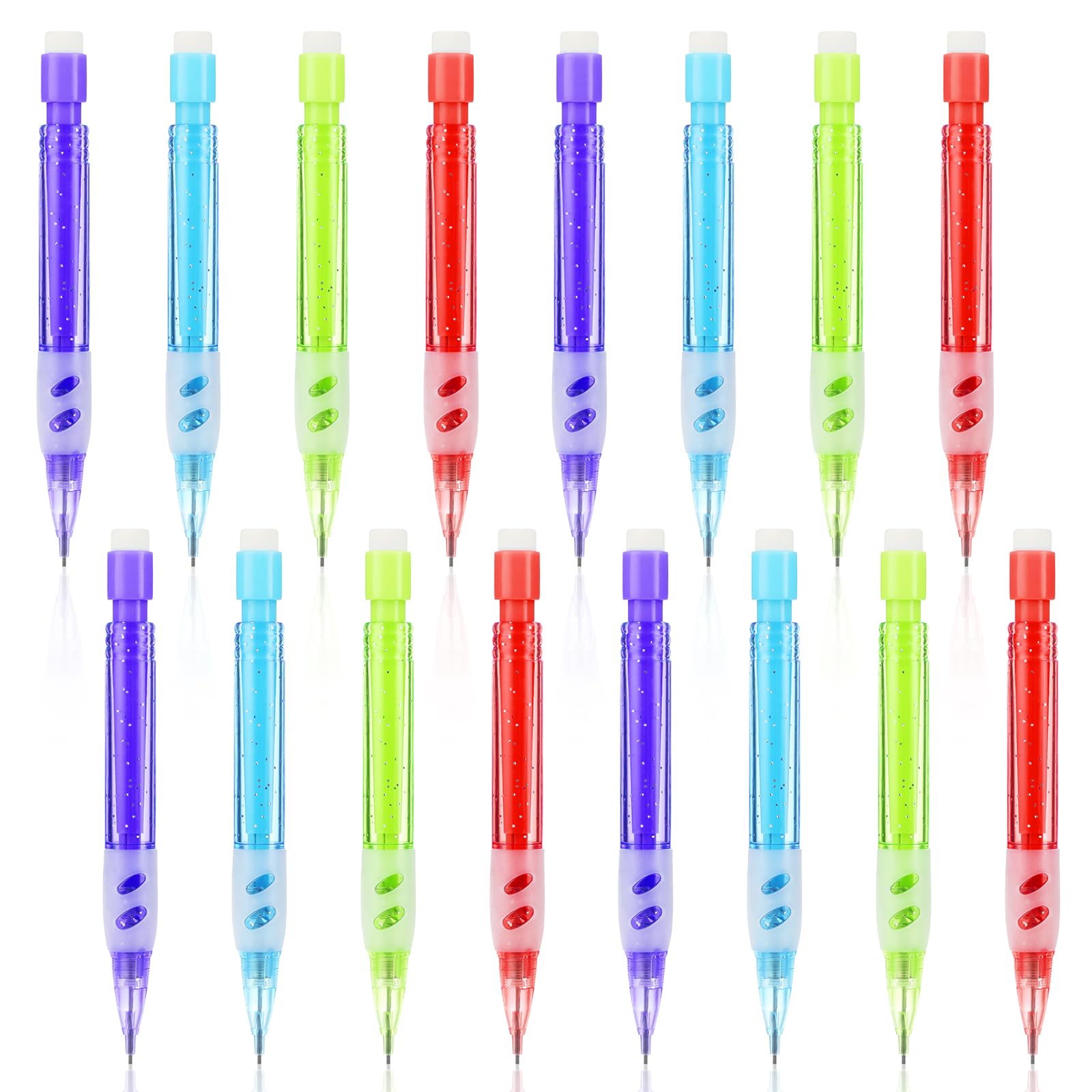 Photo 1 of Mabor 16 PCS Mini Mechanical Pencils 0.7mm Automatic With Eraser for High School Students & Kids - Office Supplies for Writing & Drawing