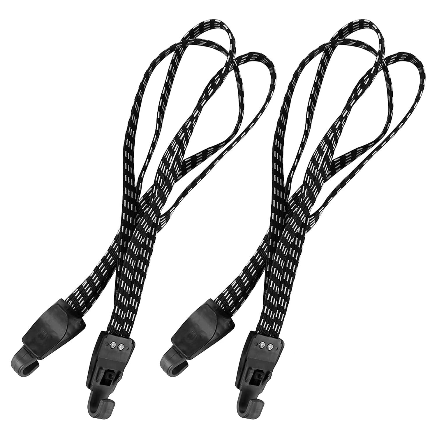 Jubaopen 2PCS Bike Elastic Straps Elastic Luggage Rope Bicycle Elastic Cords Bungee Cord Straps Bike Straps with Hooks for Bicycles Motorcycles Trucks Trailers Shelves