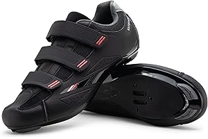 Tommaso Strada Mens Cycling Shoes for Road Bikes – Universally Compatible with All Shoe Clips & Bike Cleats, from SPD to Look Delta to Speedplay – Bike Shoes for Road Biking & Indoor Cycling