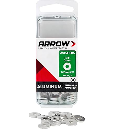250 Pcs Aluminum Backup Washers For 1/8" Pop Rivets - Rust Resistant, 3/8" OD