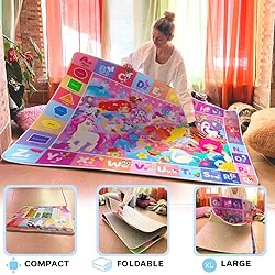 QUOKKA Large Baby Mat for Floor - Plush ABC Rug for