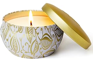 LA JOLIE MUSE Vanilla & Coconut Scented Candles, Candles Gifts for Women, Soy Wax Candles for Home, 45 Hours Long Burning, 6.5 oz in Tin