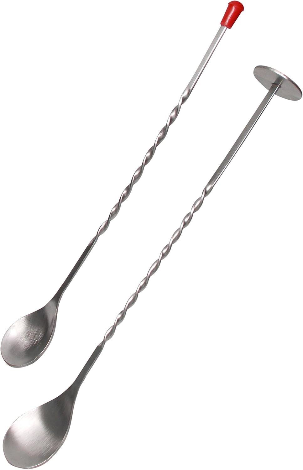 Bar, Cocktail Spoon with Muddler and Spoon with Red Tip