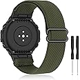Bolesi Stretchy Nylon Bands Compatible with Amazfit T-rex/T-Rex Pro,Elastic Soft Sport Loop Watch Strap Adjustable Wristband for Amazfit T-Rex/T-Rex Pro Smartwatch Accessories