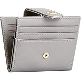 GEEAD Small Wallets for Women Slim Bifold Credit Card Holder Minimalist Zipper Coin Pocket