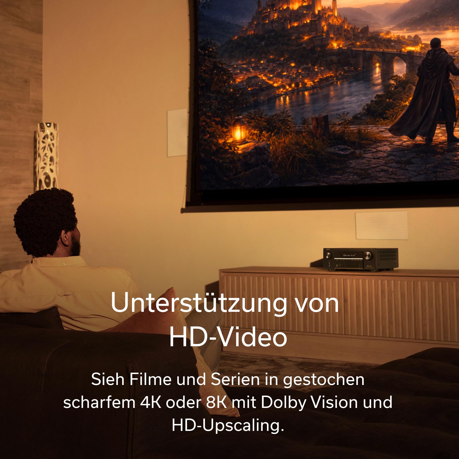Denon AVC-X3900H 9.4-Kanal AV-Receiver, HiFi Verstärker mit Dolby Atmos, DTS:X, AURO-3D, IMAX Enhanced, 6X HDMI 2.1 (8K) Eingängen und 2 Ausgängen, Bluetooth, WLAN, AirPlay 2, HEOS Multiroom 5