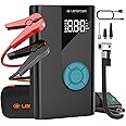 Jump Starter with Air Compressor, 1500A Potable Battery Booster with 150PSI Digital Auto Tire Inflator, 12V Car Battery Charger with USB Quick Charge 3.0(Up 7.0L Gas/4.0L Diesel Engine)